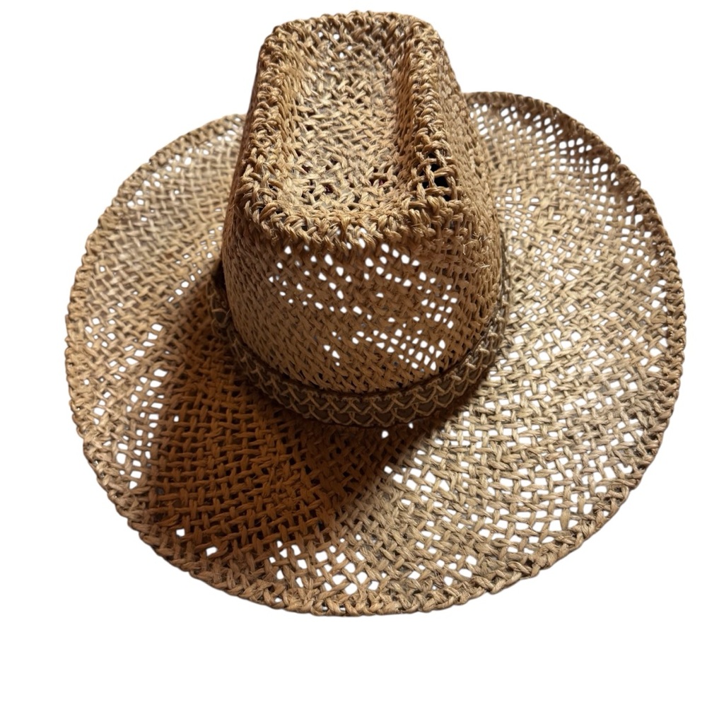 Bailey Stylish Tan Woven Women's Hat cowgirl western outdoor sz 7 1/4